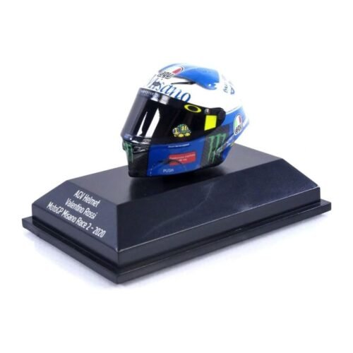 VR46 AGV helmet Misano MotoGP Race 2, 2020 Minichamps 1:8