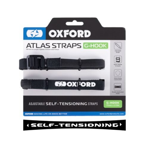 OXFORD Atlas G-Hook 17mm x 2.0M Black (Pair)