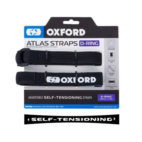 OXFORD Atlas D-Ring 26mm x 1.2M Black (Pair)